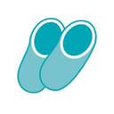 LINEA ORO COPPIA DI CALZARI COPRISCARPE BIANCO TNT