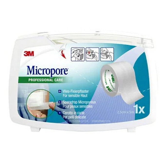 Cerotto In Carta Micropore Surgical Tape M5 X25 Mm Dispenser