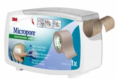 CEROTTO IN CARTA MICROPORE SURGICAL TAPE TAN M5X25MM DISPENSER CEROTTO IN CARTA MICROPORE SURGICAL TAPE TAN M5X25MM DISPENSER