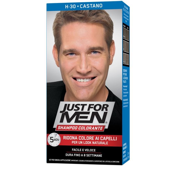JUST FOR MEN SHAMPOO COLORANTE H30 CASTANO