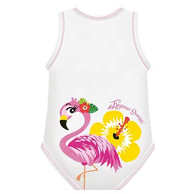 BODY 0-36M BIO COTTON SUMMER TROPICAL FENICOTTERO BODY 0-36M BIO COTTON SUMMER TROPICAL FENICOTTERO