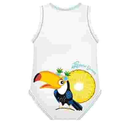 BODY 0-36M BIO COTTON SUMMER TROPICAL TUCANO