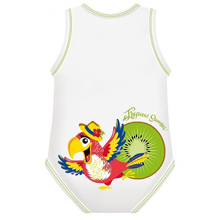 Body 0 36 M Bio Cotton Summer Tropical Pappagallo