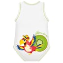 BODY 0-36M BIO COTTON SUMMER TROPICAL PAPPAGALLO