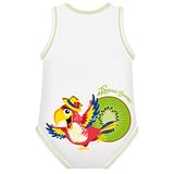 BODY 0-36M BIO COTTON SUMMER TROPICAL PAPPAGALLO