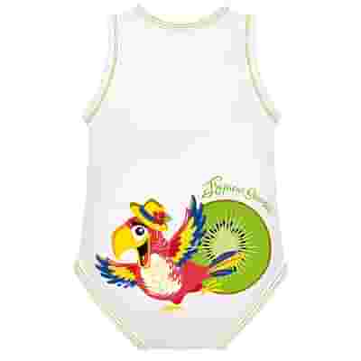BODY 0-36M BIO COTTON SUMMER TROPICAL PAPPAGALLO