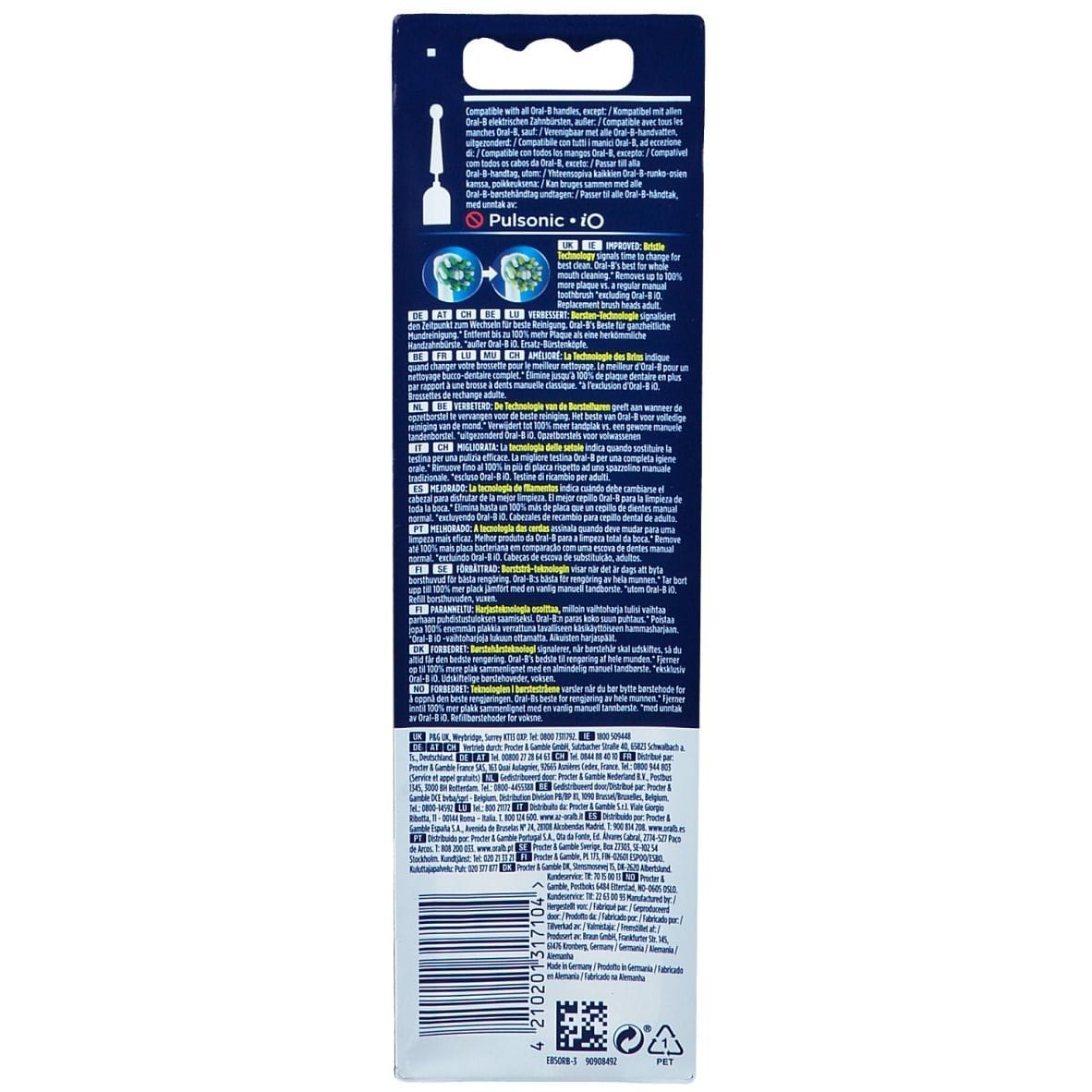 ORALB CROSS ACTION EB50 TESTINE PER SPAZZOLINO ELETTRICO 3 PEZZI