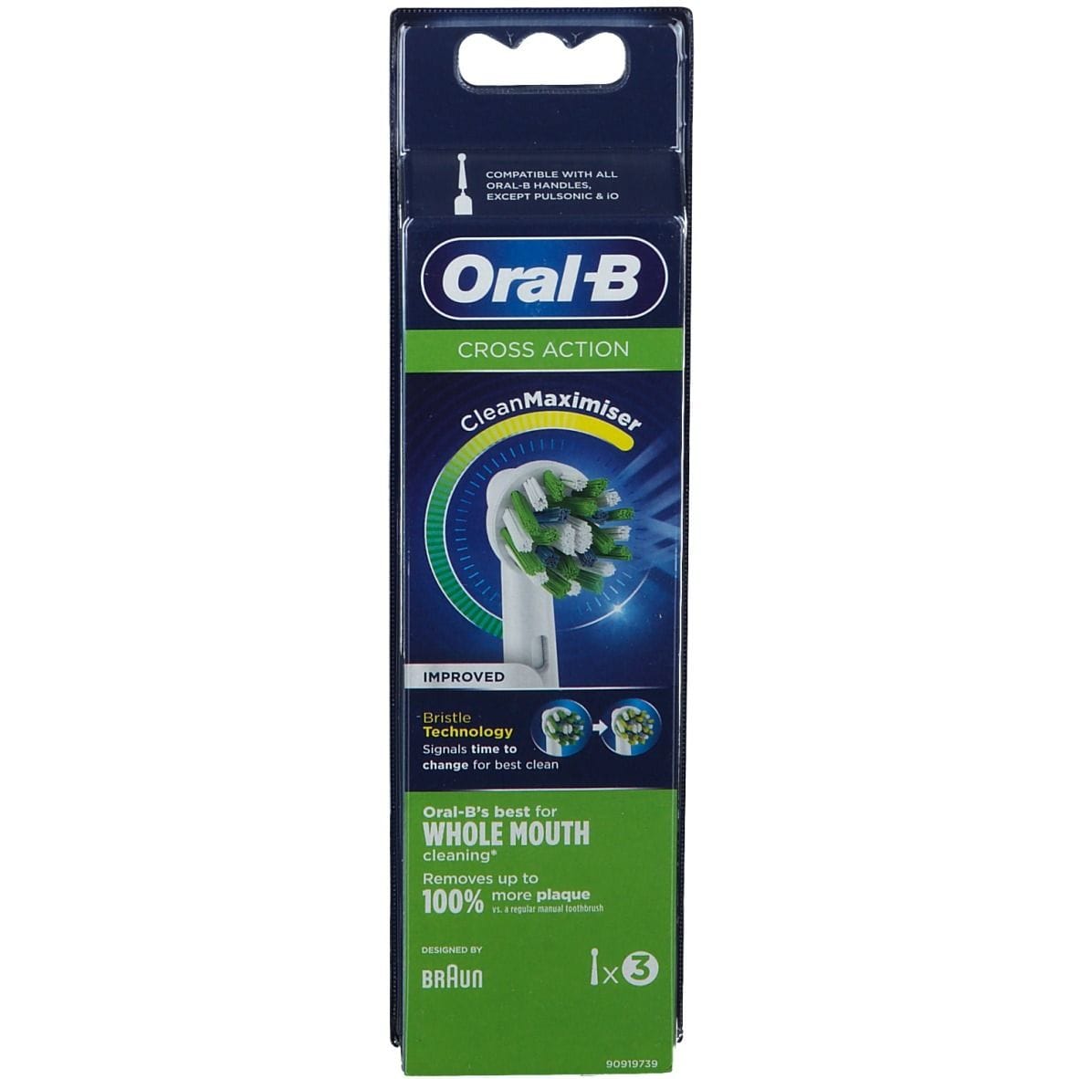 ORALB CROSS ACTION EB50 TESTINE PER SPAZZOLINO ELETTRICO 3 PEZZI