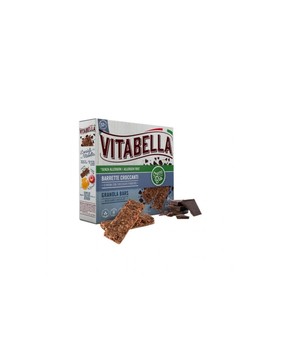 Barrette Avena Croccanti Con Cioccolato Fondente 6 Pezzi Da 20 G