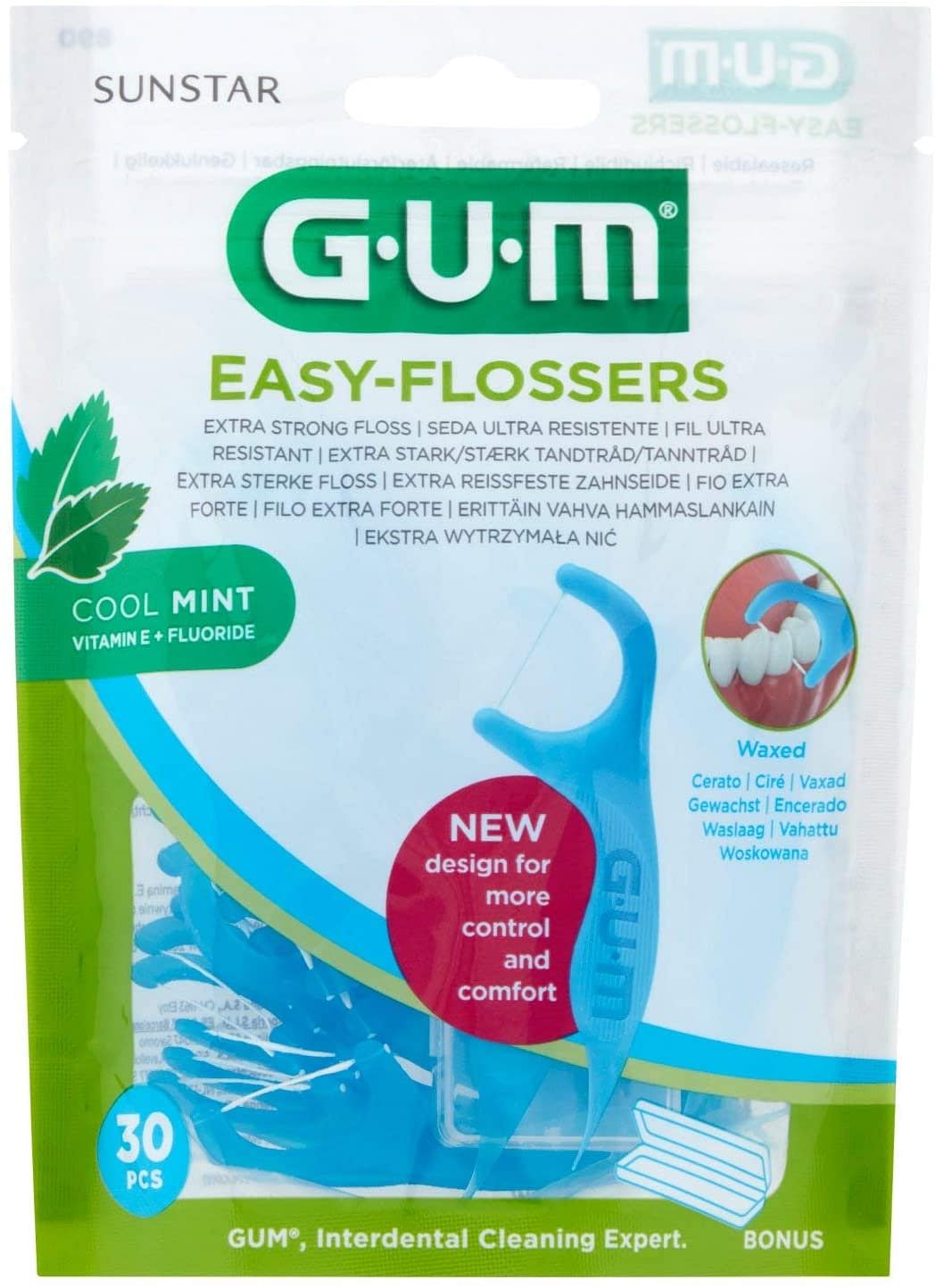 Gum Easy Flossers Forcella 30 Pezzi New