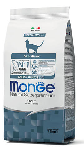 Monge Cat Sterilized Monoprotein Trota 1,5 Kg