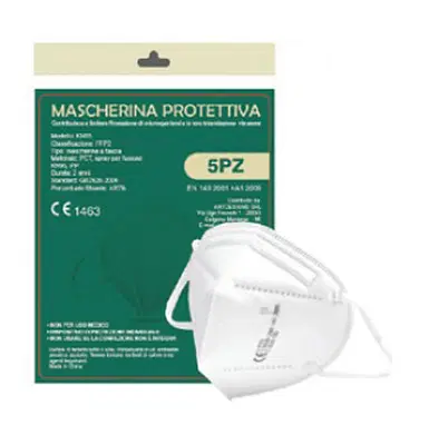HELVEI MASCHERINA PROTETTIVA FFP2 NR MODELLO C-PEF99 A 5 STRATI 5 PEZZI HELVEI MASCHERINA PROTETTIVA FFP2 NR MODELLO C-PEF99 A 5 STRATI 5 PEZZI