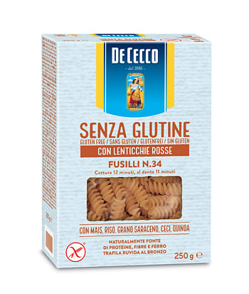 De Cecco Fusilli N34 Lenticchie Rosse 250 G