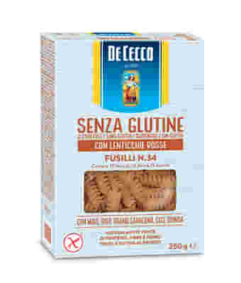 DE CECCO FUSILLI N34 LENTICCHIE ROSSE 250 G