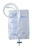 SACCA DI DRENAGGIO LETTO PER INCONTINENZA 2000ML IN PVC CON VALVOLA DI NON RITORNO E RUBINETTO DI SCARICO T-TAP CON TUBO DI RACCORDO 130CM 20 PEZZI RIUTILIZZABILE