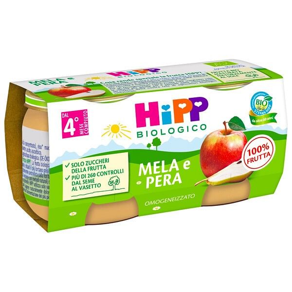 Hipp Omogeneizzato Mela/Pera 2 X 80 G