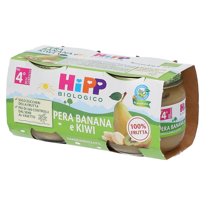 Hipp Bio Omogeneizzato Kiwi/Banana/Pera 2 X80 G