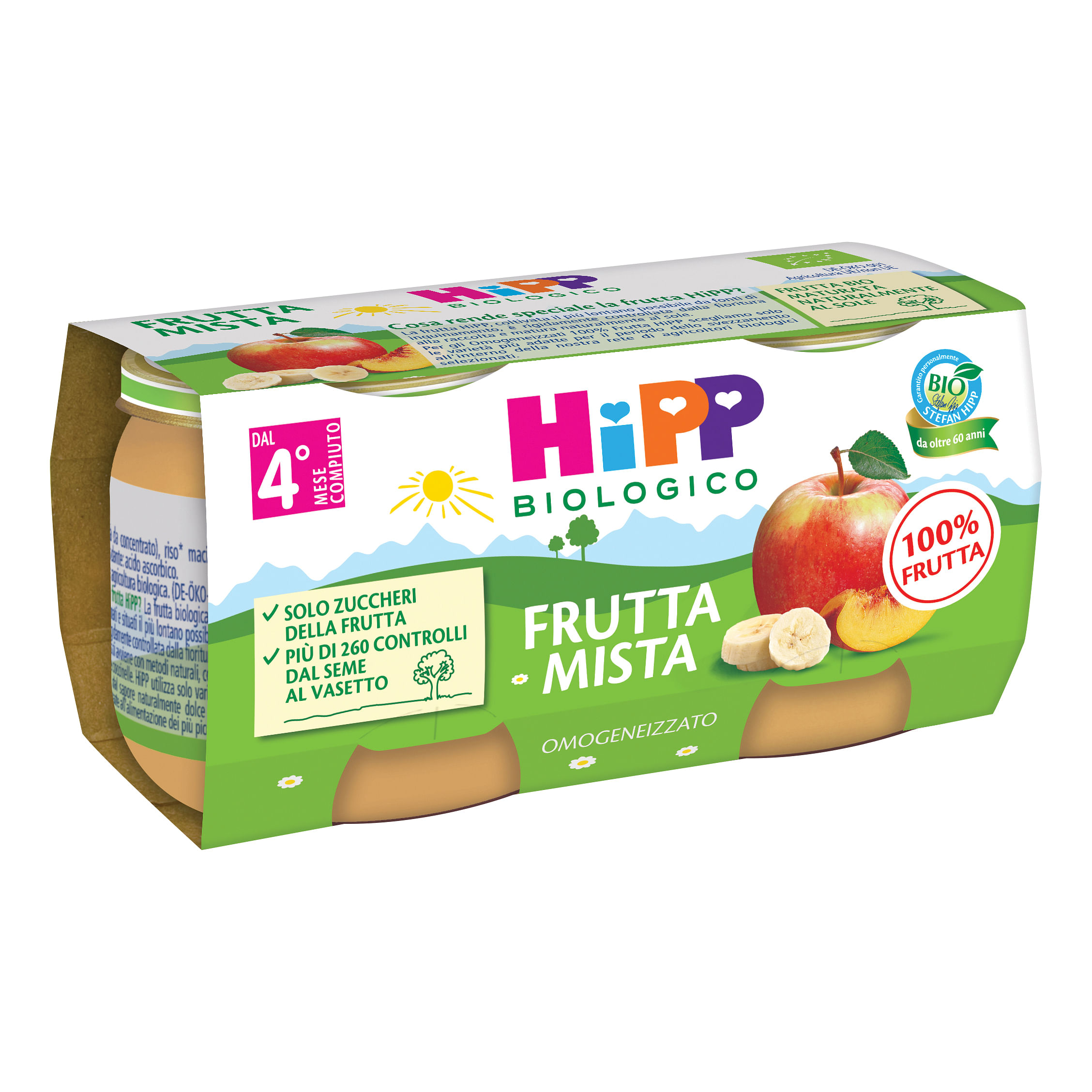 Hipp Bio Omogeneizzato Frutta Mista 2 X80 G