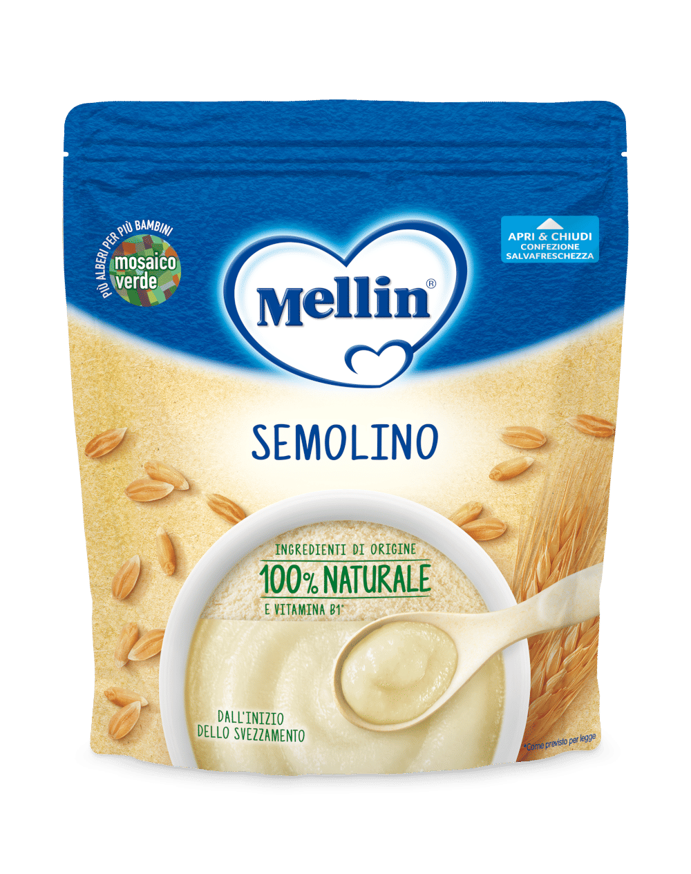 Mellin Semolino, Dal 4° Mese Ingredienti Di Origine 100% Naturale E Vitamina B1, 200G-image