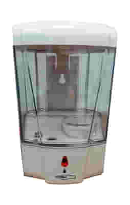 DISPENSER AUTOMATICO A INFRAROSSI DA MURO PER SAPONE/SCHIUMA CAPACITA' 600 ML ALIMENTAZIONE A RETE O BATTERIA