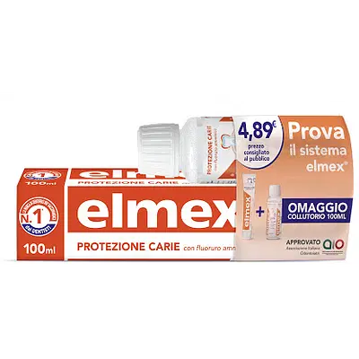 ELMEX CARIE SPECIAL PACK 1 DENTIFRICIO ELMEX CARIE 100 ML + 1 COLLUTORIO ELMEX CARIE 100 ML IN OMAGGIO ELMEX CARIE SPECIAL PACK 1 DENTIFRICIO ELMEX CARIE 100 ML + 1 COLLUTORIO ELMEX CARIE 100 ML IN OMAGGIO