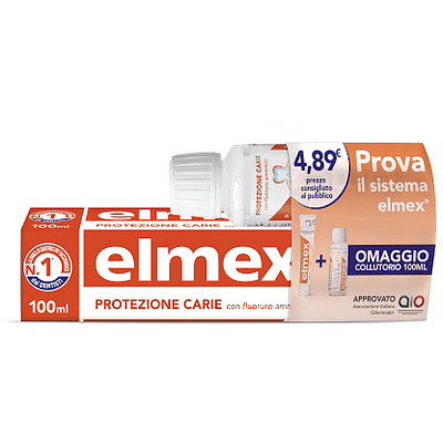 ELMEX CARIE SPECIAL PACK 1 DENTIFRICIO ELMEX CARIE 100 ML + 1 COLLUTORIO ELMEX CARIE 100 ML IN OMAGGIO