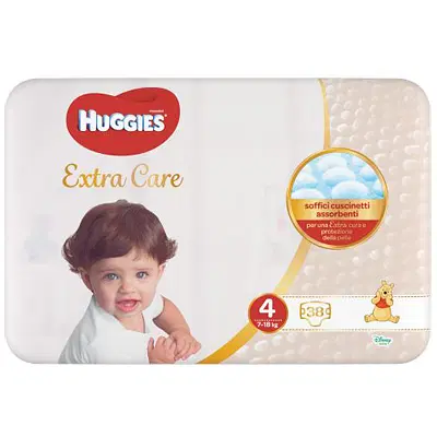 HUGGIES EXTRA CARE GRANDE 4 38 PEZZI HUGGIES EXTRA CARE GRANDE 4 38 PEZZI