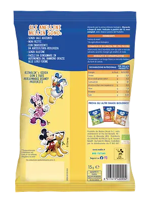 MELLIN SNACK BIO ANELLINI MAIS 15 G MELLIN SNACK BIO ANELLINI MAIS 15 G
