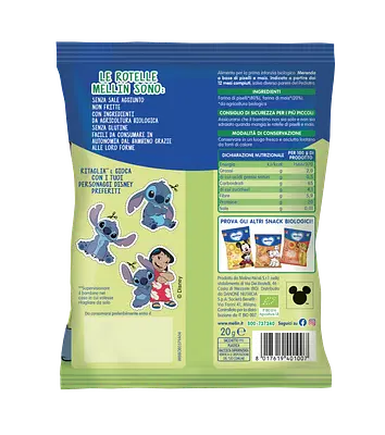 MELLIN SNACK BIO ROTELLE PISELLI 20 G MELLIN SNACK BIO ROTELLE PISELLI 20 G
