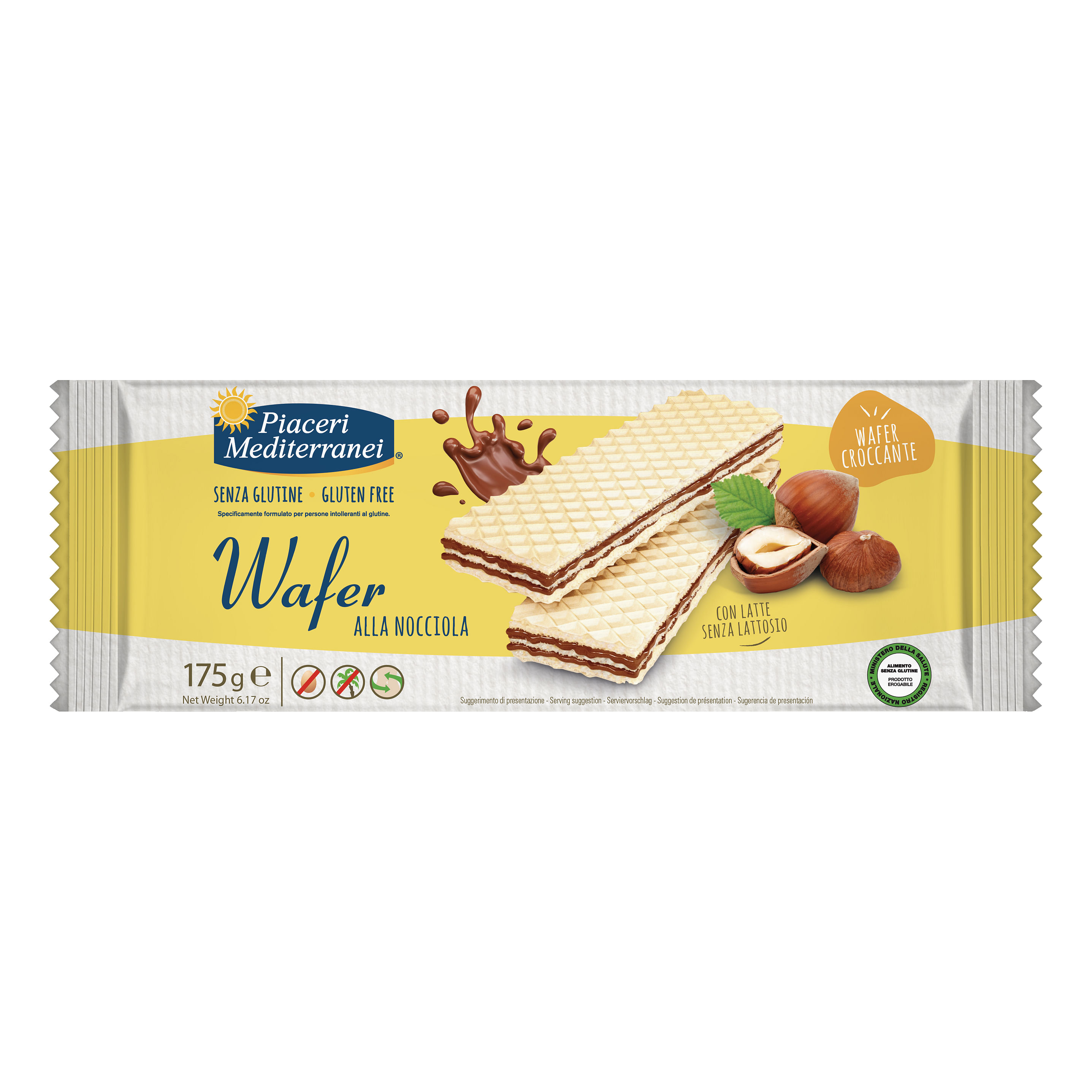 Piaceri Mediterranei Wafer Nocciola 175 G