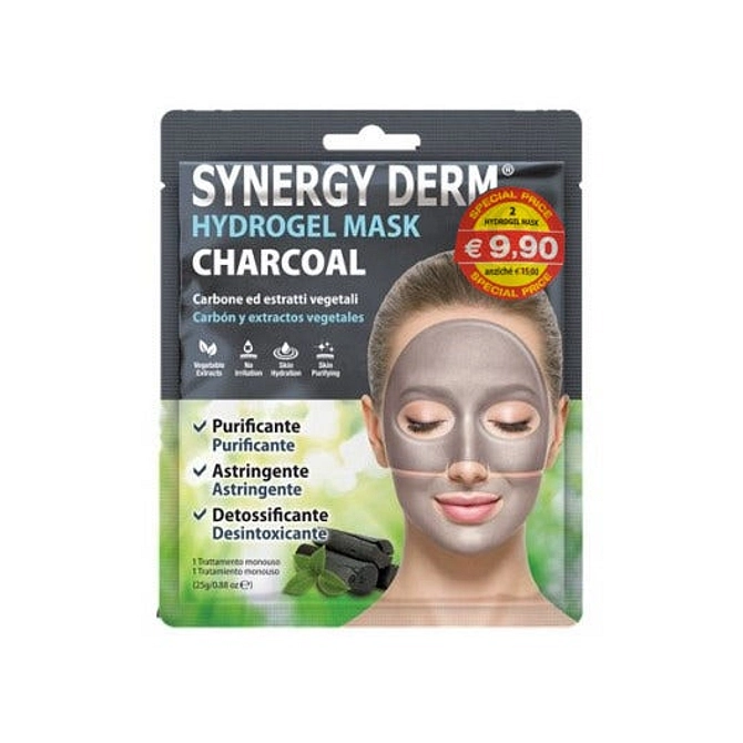 Synergy Derm 2 Hydrogel Mask Promo Charcoal Collagen Gold Pearl