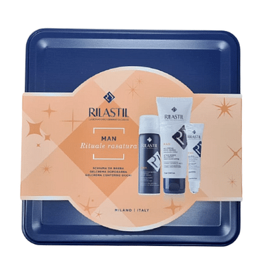 RILASTIL COFANETTO MAN 1 RILASTIL MAN GEL CREMA DOPOBARBA 75 ML + 1 RILASTIL MAN SCHIUMA DA BARBA 200 ML