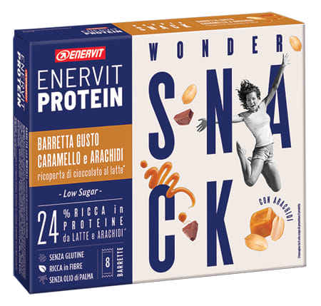 Enervit Protein Snack Caramello Arachidi Low Sugar 8 Barrette 31 G