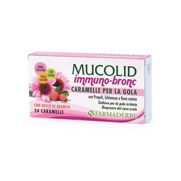 Mucolid Bronc Immuno 24 Caramelle Gusto Arancia