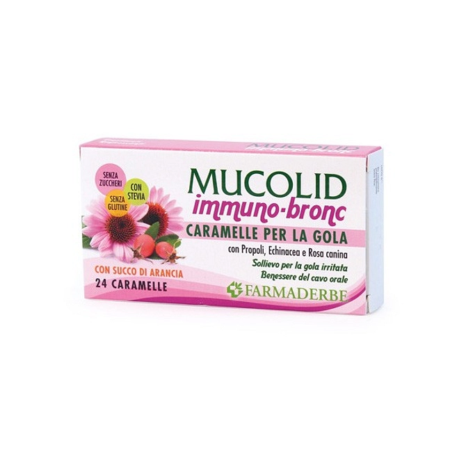 Mucolid Bronc Immuno 24 Caramelle Gusto Arancia