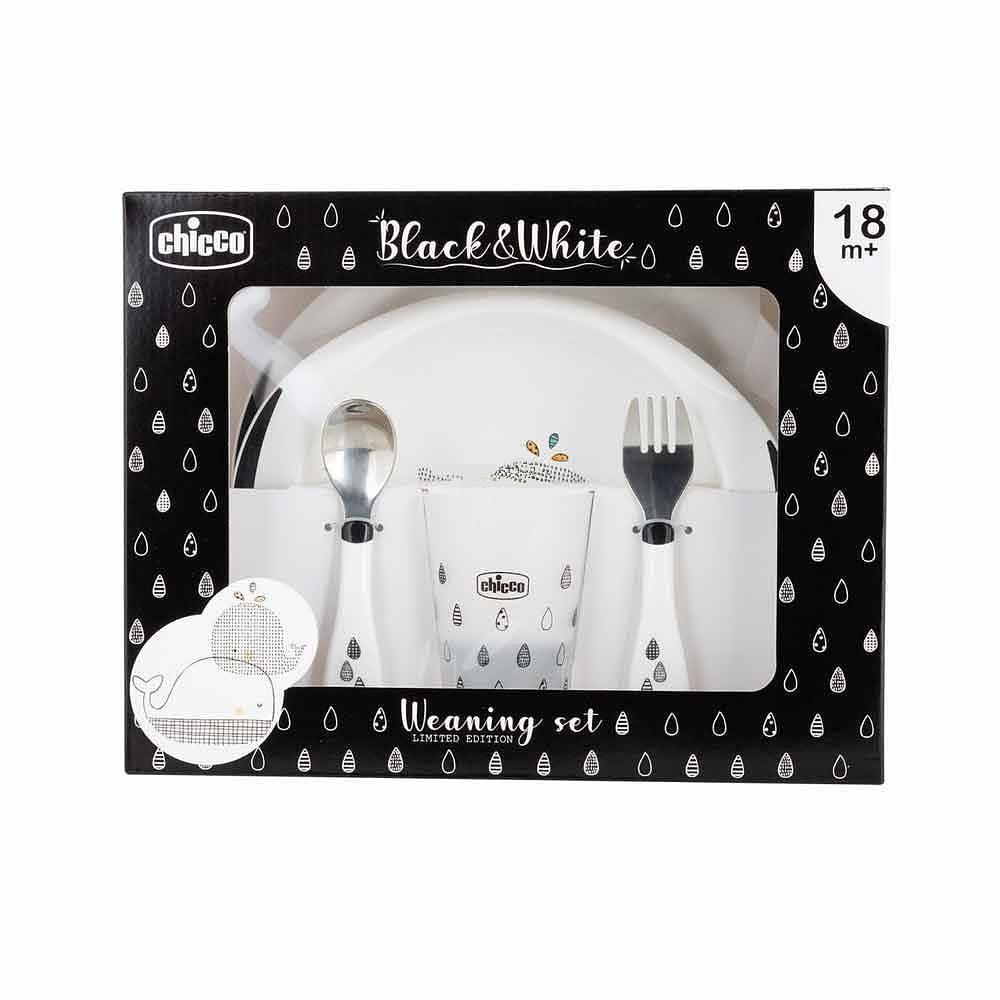 Chicco Set Pappa Black&White 18 M+ Whales