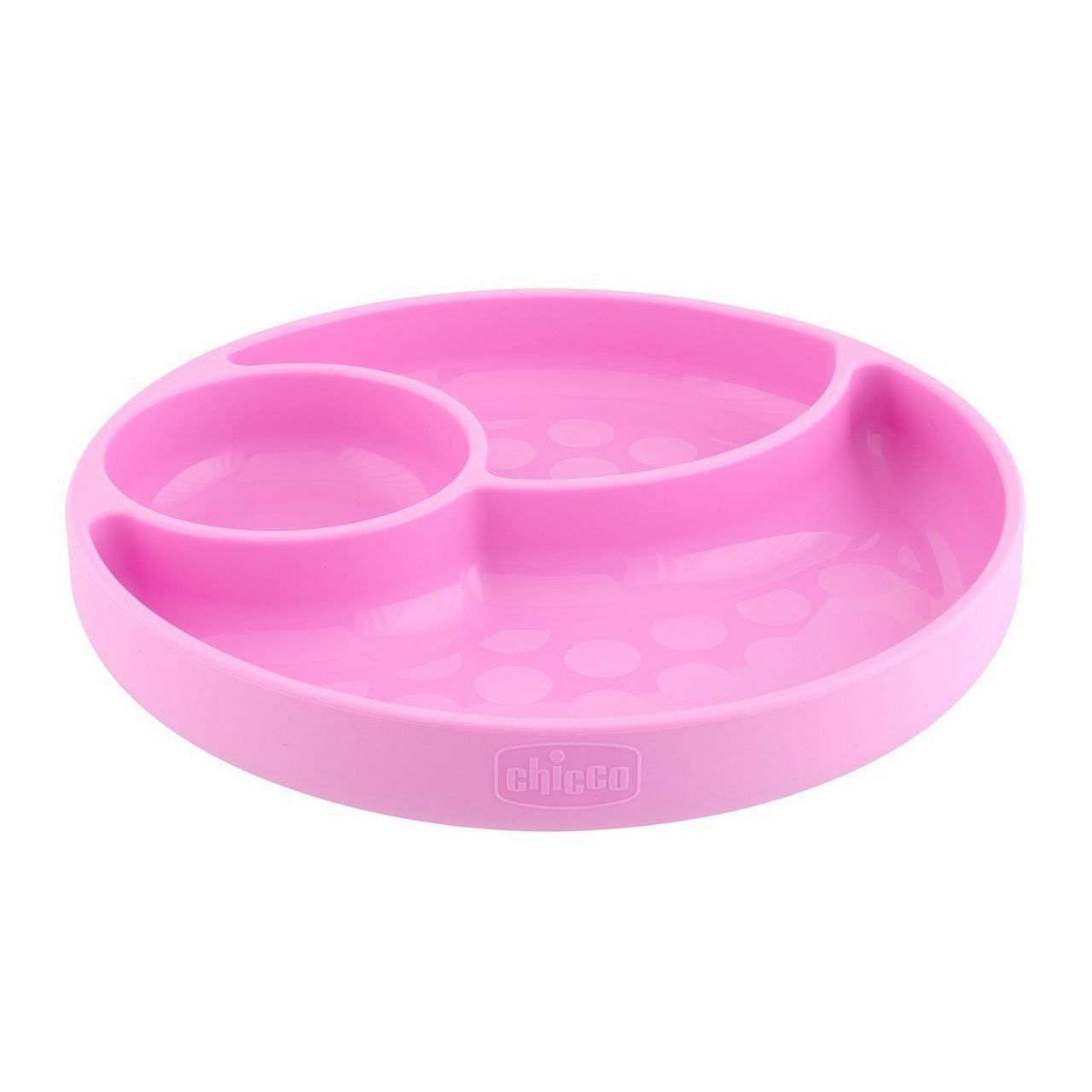 Chicco Piatto Silicone Ventosa Rosa