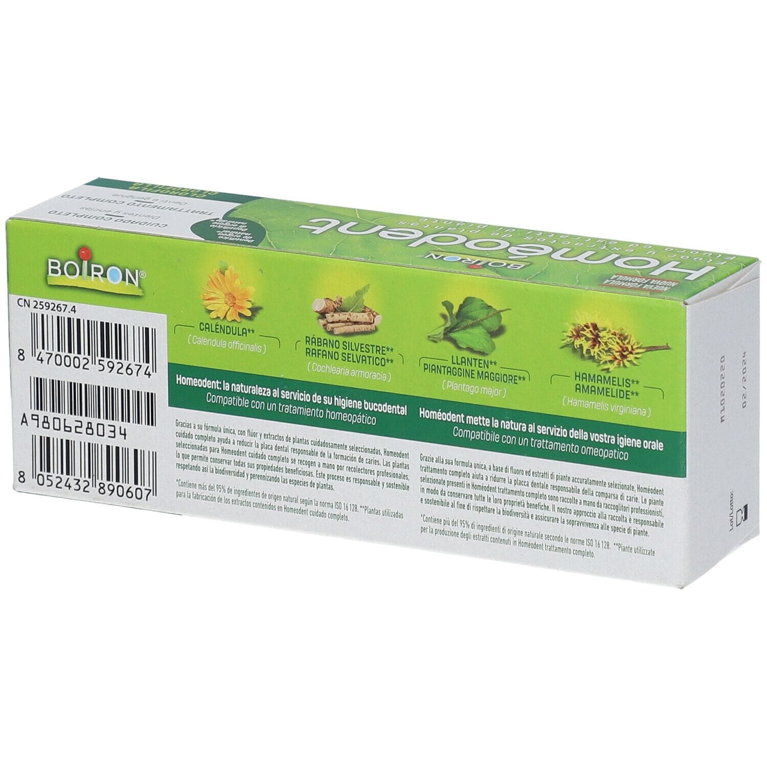 HOMEODENT DENTIFRICIO CLOROFILLA NUOVA FORMULA 75 ML