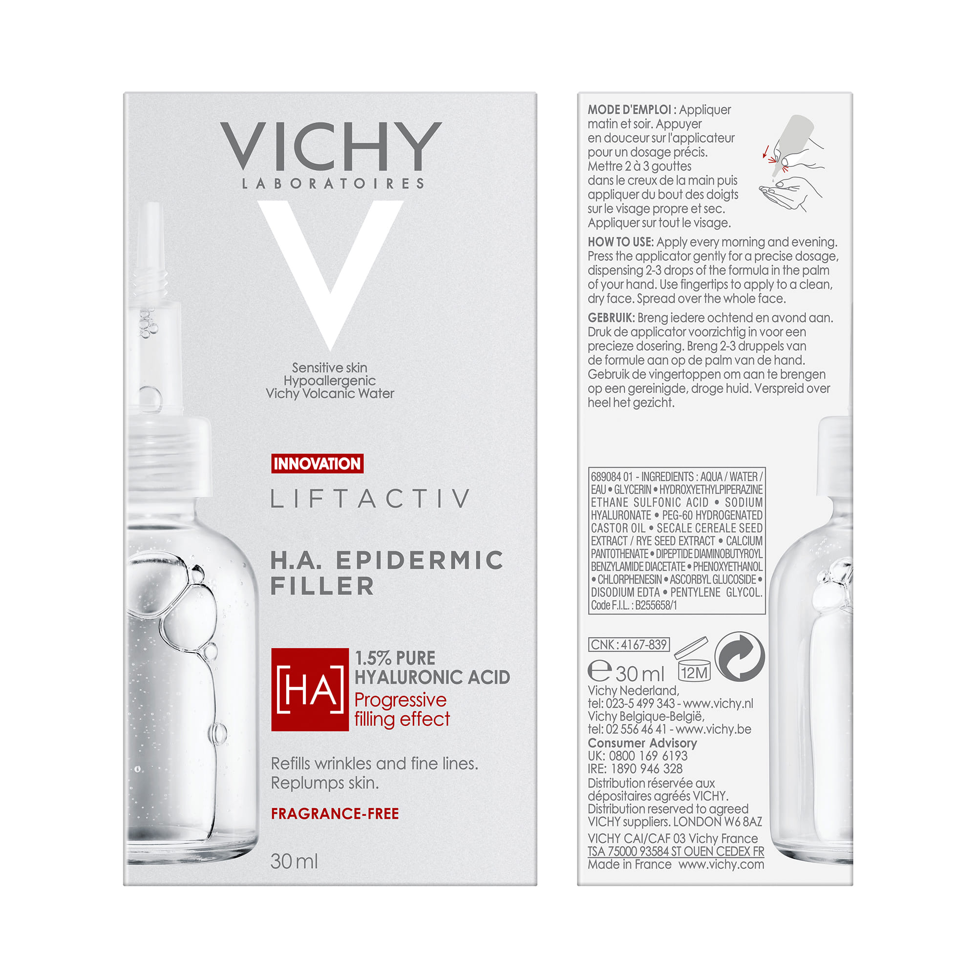 LIFTACTIV SUPREME SIERO HYALURONIC ACID EPIDERMIC FILLER 30 ML