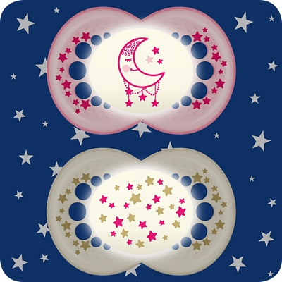 MAM SUCCHIETTO ORIGINAL NIGHT 16+ SILICONE FEMMINA 2 PEZZI