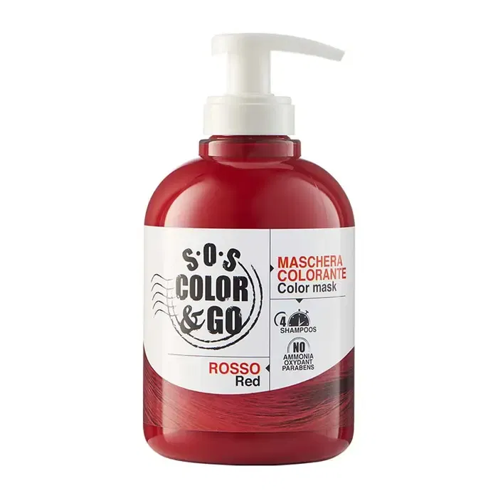 Sos Color&Go Maschera Colorata Ravviva Colore Rosso 300 Ml