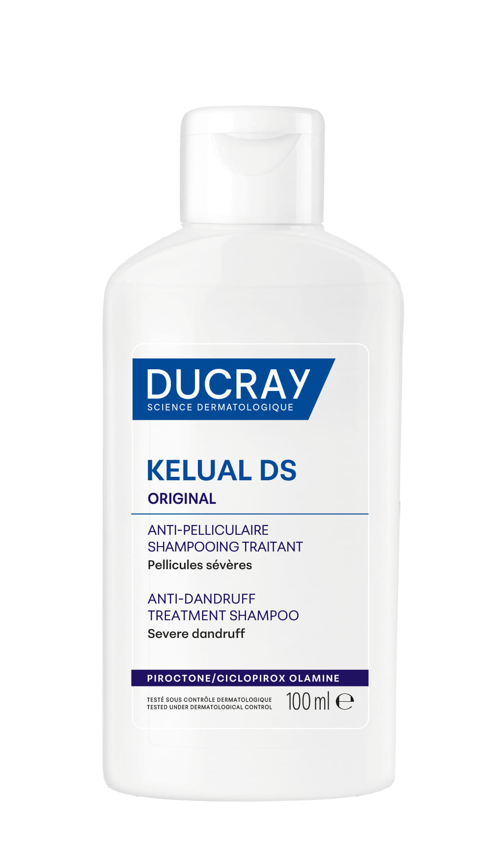 Ducray Kelual DS Original Shampoo Trattante contro la Forfora Severa, Anti-ricomparsa, Lenisce la sensazione di prurito, 100ml