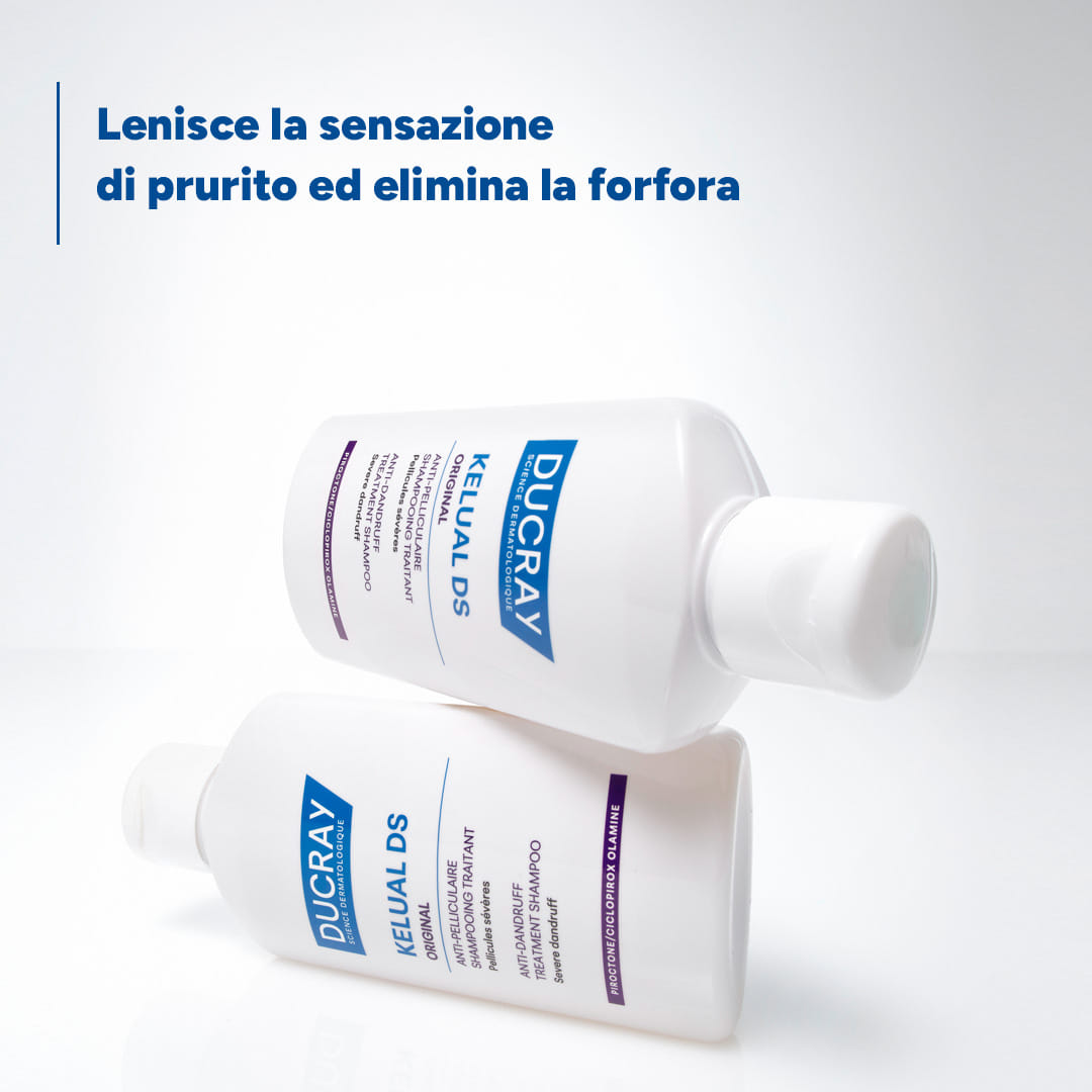 Ducray Kelual DS Original Shampoo Trattante contro la Forfora Severa, Anti-ricomparsa, Lenisce la sensazione di prurito, 100ml