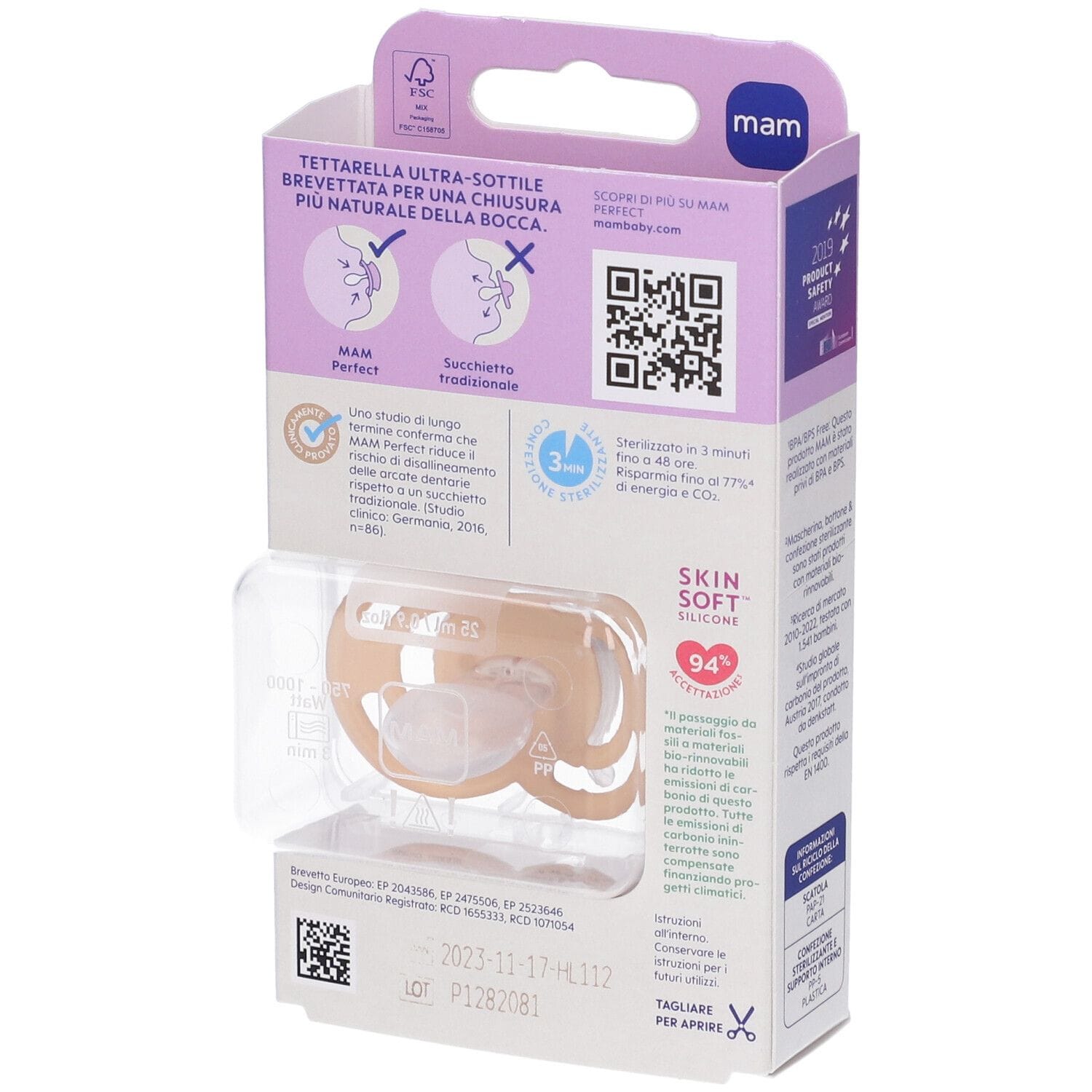 MAM SUCCHIETTO PERFECT 16+ SILICONE SINGLE BOX FEMMINA