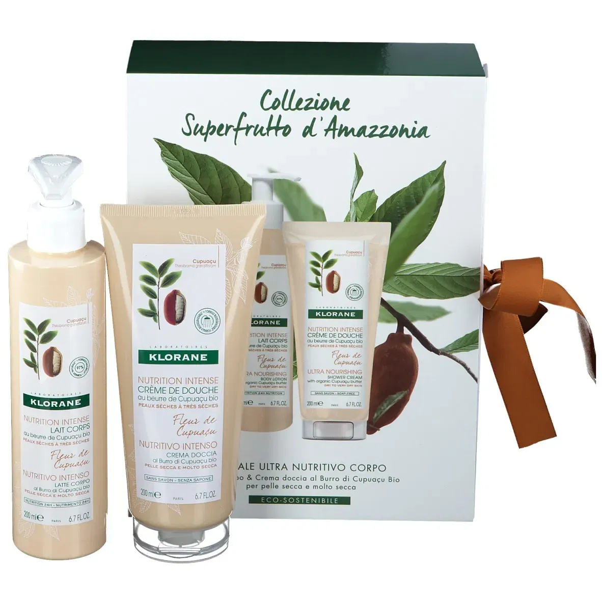 KLORANE COFFRET CUPUACU 20 LATTE CORPO 200 ML + GEL DOCCIA 200 ML