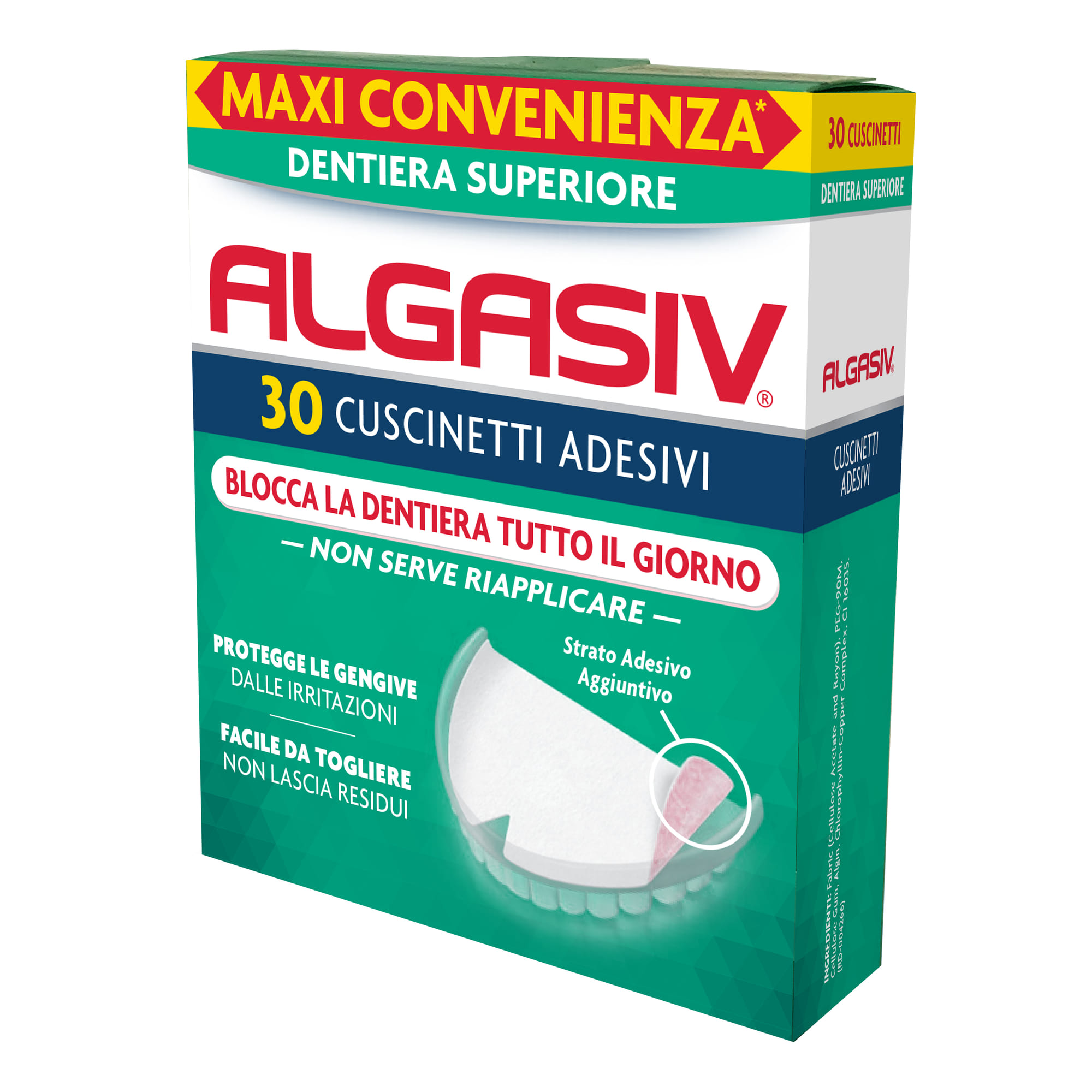 Algasiv Adesivo Per Protesi Dentaria Superiore 30 Pezzi
