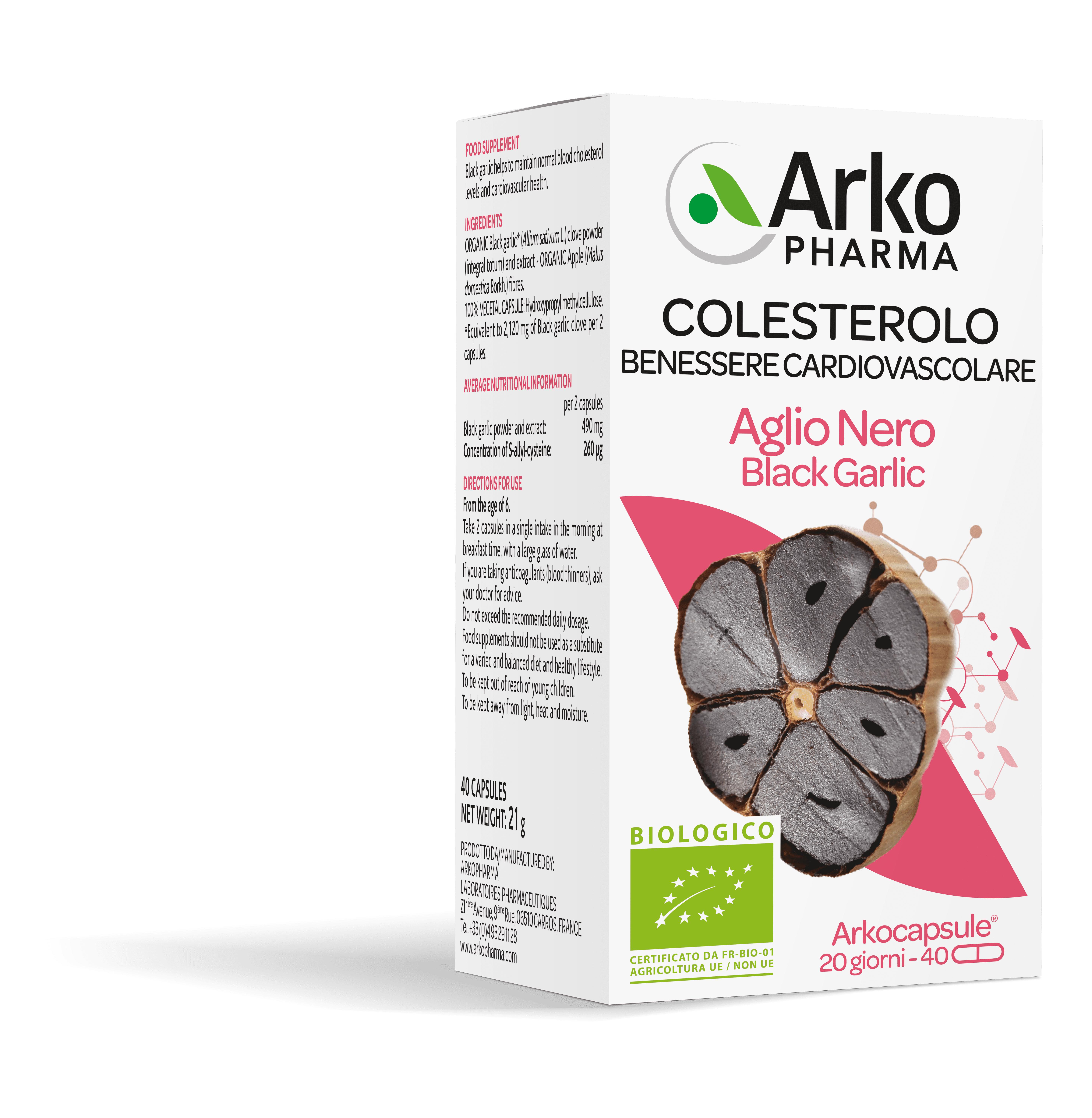 ARKOCAPSULE AGLIO NERO BIO 40 CAPSULE