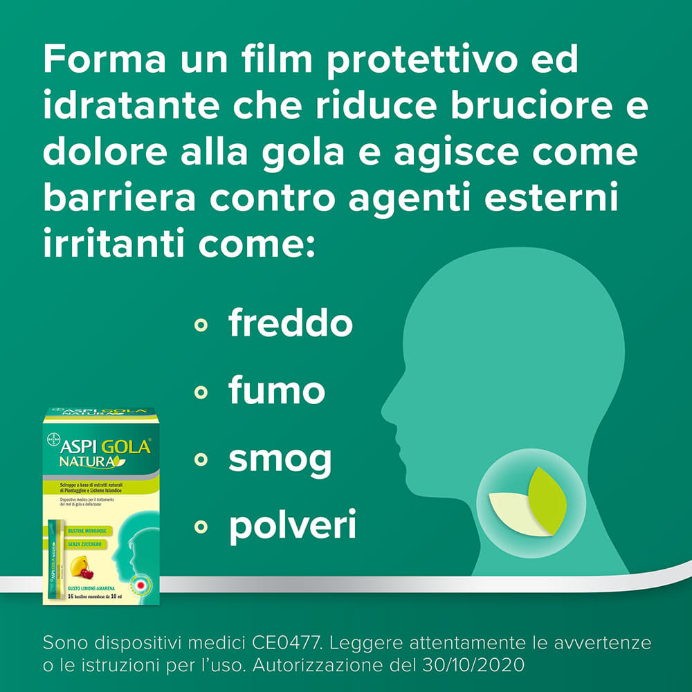 ASPI GOLA NATURA 16 BUSTINE MONODOSE DA 10 ML