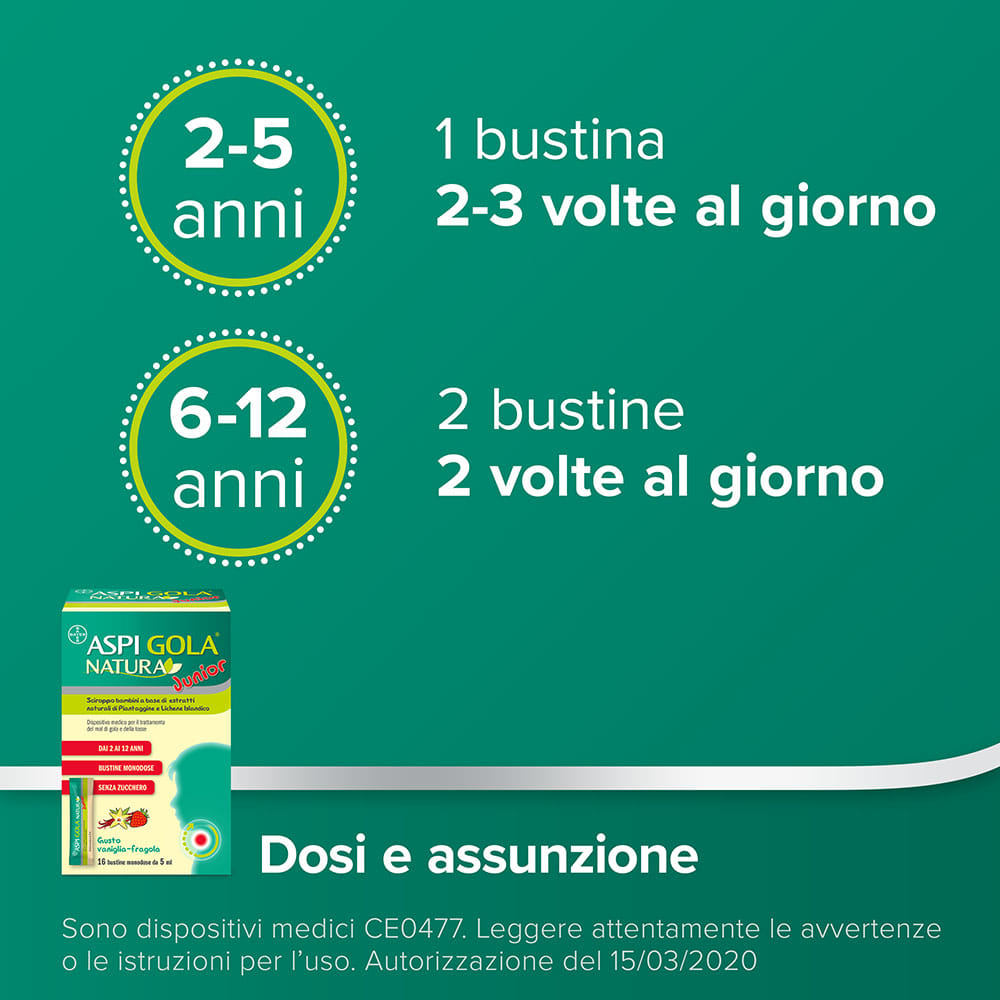 ASPI GOLA NATURA JUNIOR 16 BUSTINE MONODOSE DA 5 ML