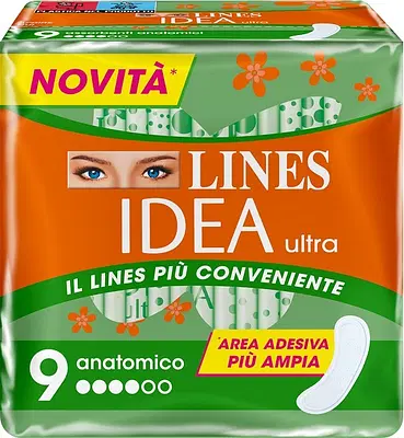 LINES IDEA ULTRA ANATOMICO 9 PEZZI LINES IDEA ULTRA ANATOMICO 9 PEZZI